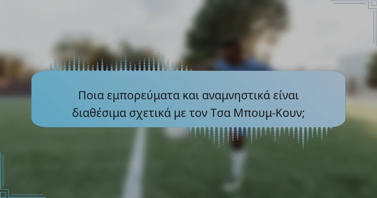 Ποια εμπορεύματα και αναμνηστικά είναι διαθέσιμα σχετικά με τον Τσα Μπουμ-Κουν;
